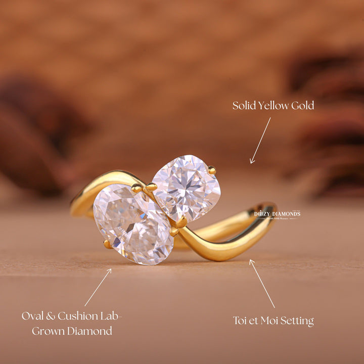 Stunning Toi et Moi setting diamond rings, Best Toi et Moi engagement ring settings, Toi et Moi eternity bands with diamond accents, High-quality Toi et Moi rings with certification, 