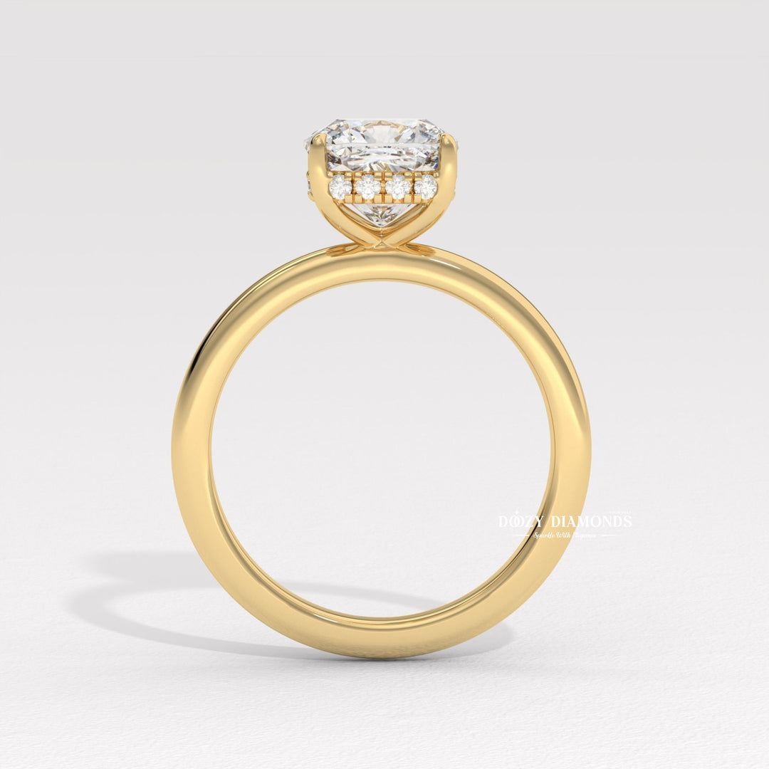 Ethical engagement ring
Sustainable diamond ring
Cushion diamond hidden halo ring
Lab created diamond ring