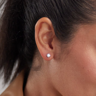 Round FG-VS2 Lab-Grown Diamond Solitaire Stud Earrings