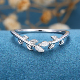 1-40-ct-marquise-shaped-moissanite-nature-inspired-wedding-band