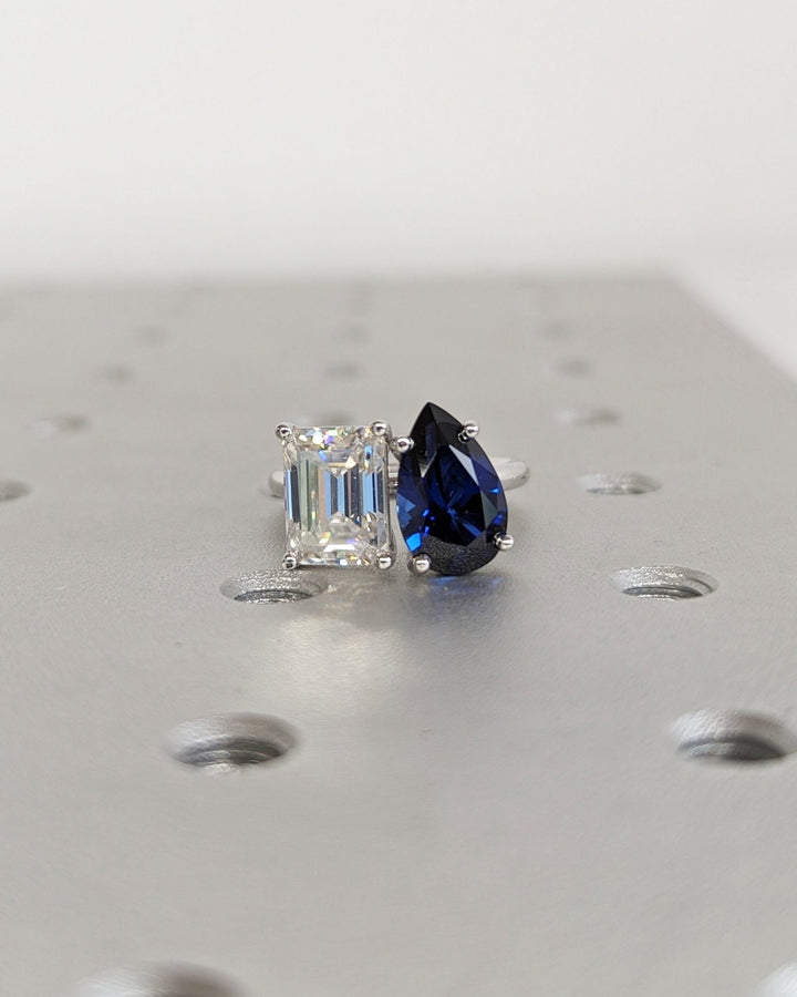2.50CT two stone engagement ring for women