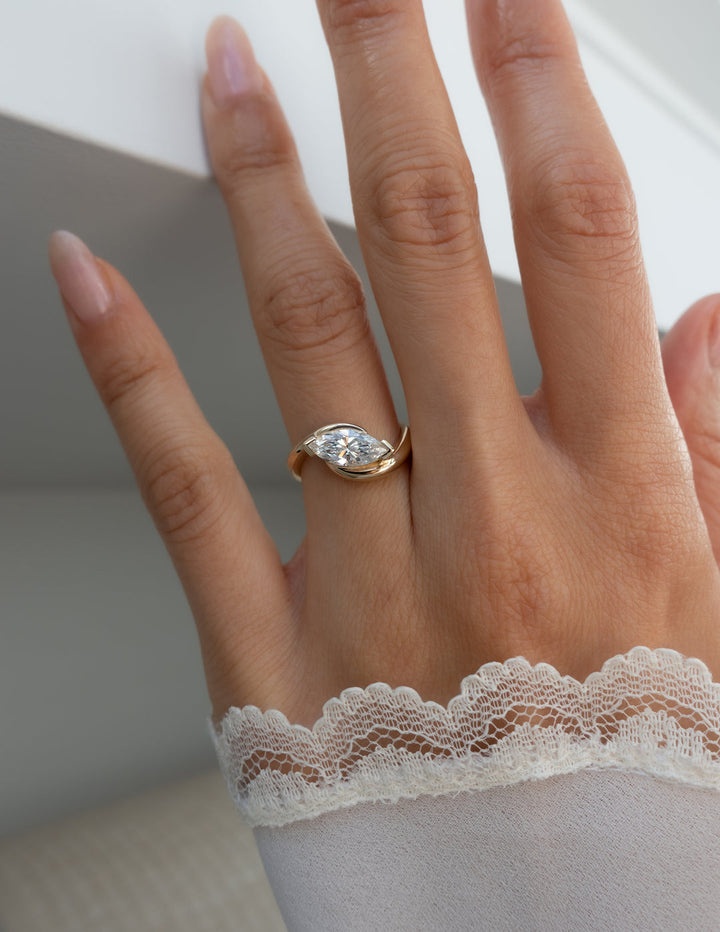 Marquise fashionable engagement ring, Marquise versatile engagement ring, Marquise ethical engagement ring, Marquise sustainable engagement ring, 
