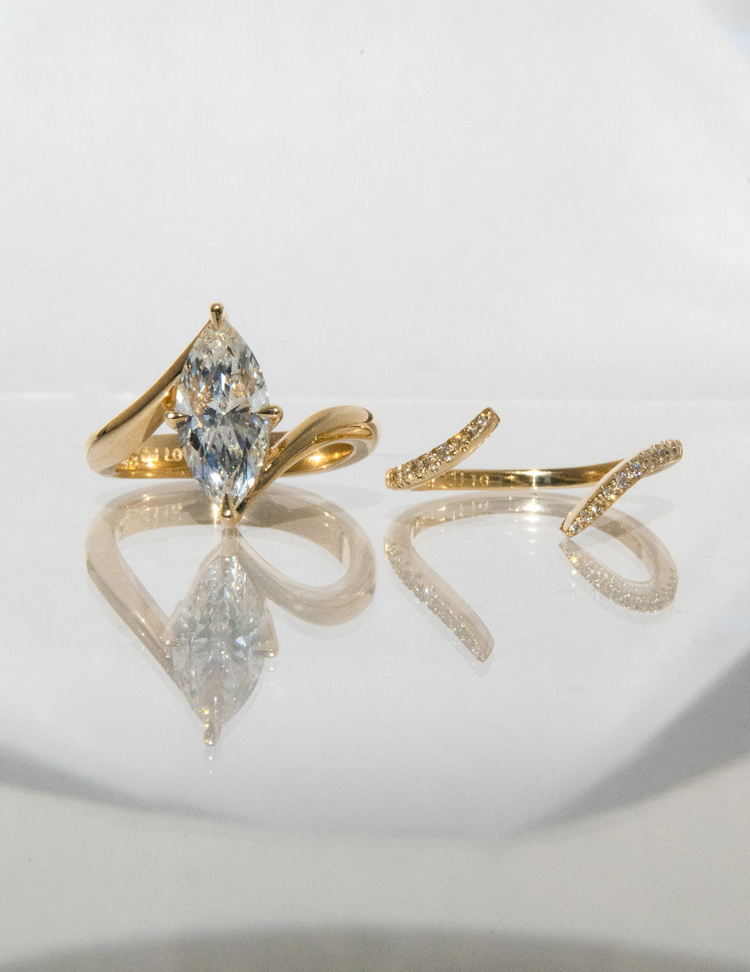 2.0CT Marquise F-VS Lab Grown Unique Wedding Ring with Wrap Pave Band