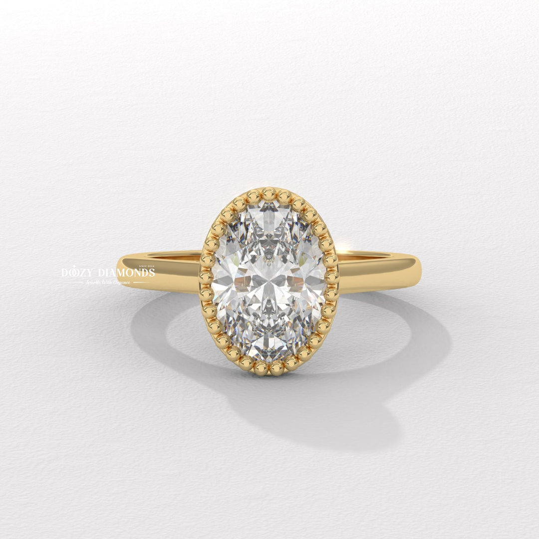 Oval Cut Lab Grown Bezel Ring
Antique Style Oval Lab Diamond Ring
