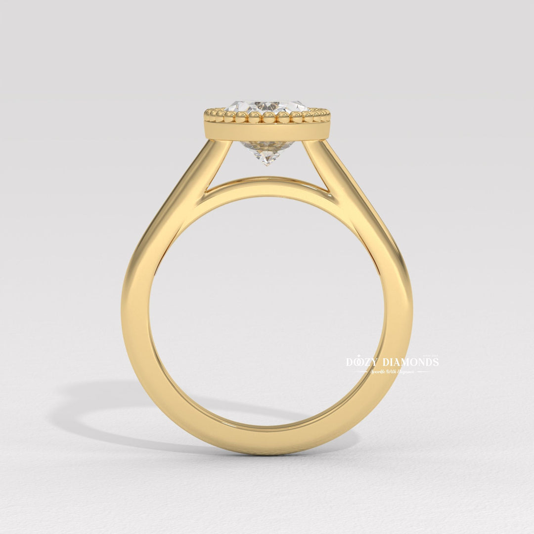 Vintage Inspired Bezel Setting
Oval Bezel Lab Diamond Solitaire
Art Deco Oval Bezel Ring