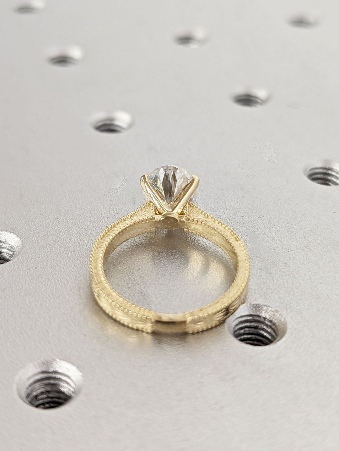 Oval lab grown diamond promise ring with timeless design