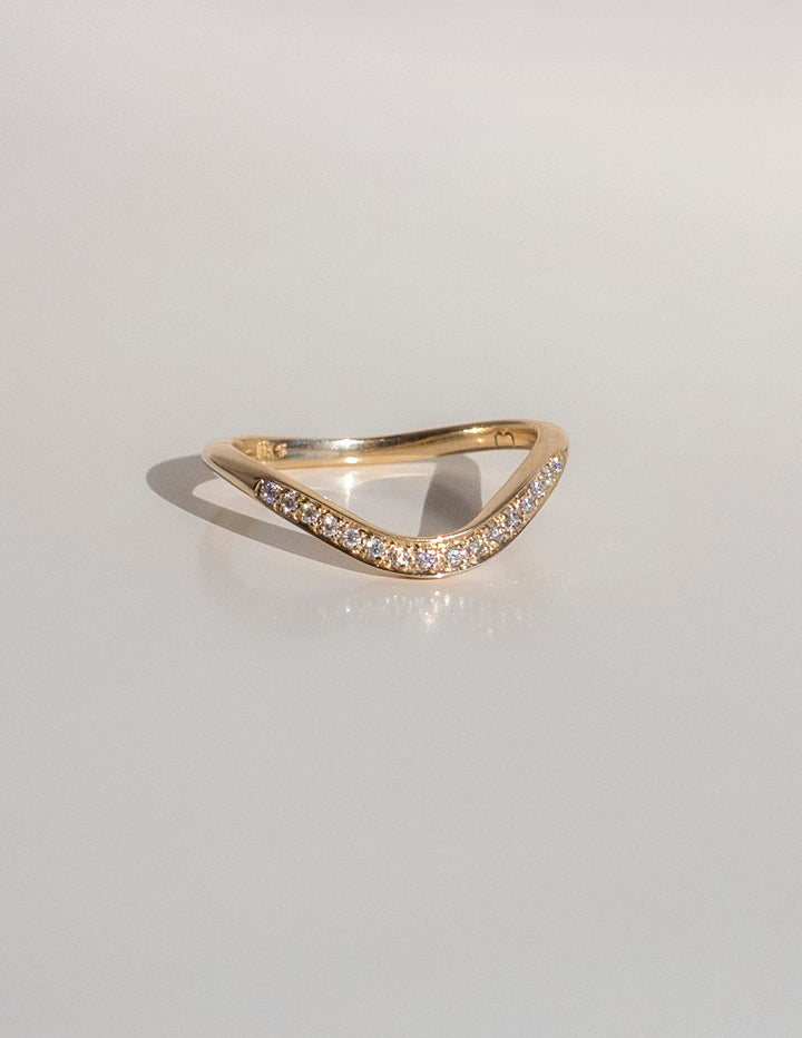 Round Diamond CVD EF/VVS Eve Wave Pave Wedding Band
