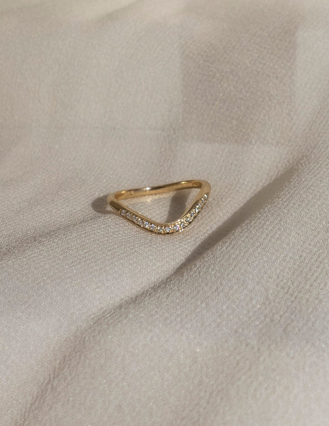 Round Diamond CVD EF/VVS Eve Wave Pave Wedding Band