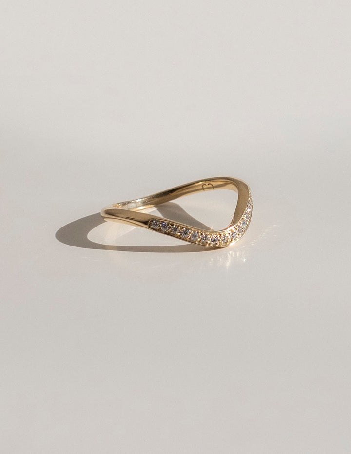 Round Diamond CVD EF/VVS Eve Wave Pave Wedding Band