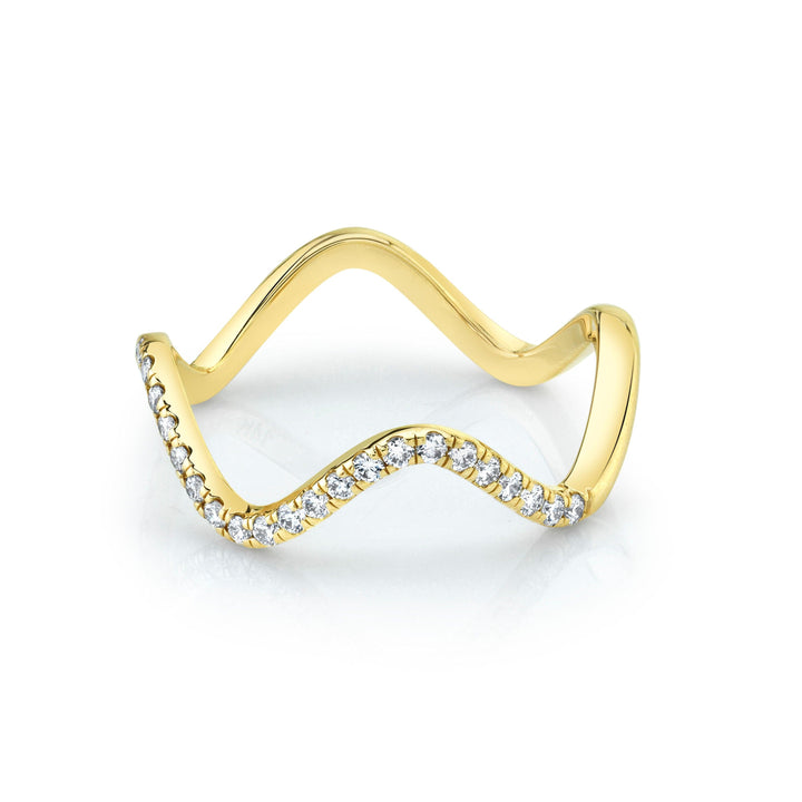Round Diamond CVD EF/VVS Full Wave Pave Wedding Band