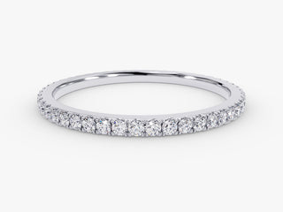 0.45CT Round Cut Eternity CVD EF/VVS Diamond Wedding Band