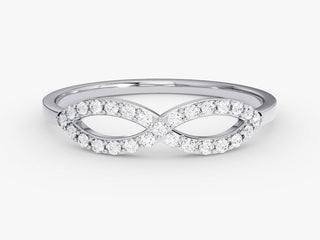 Infinity Round Cut CVD EF/VVS Diamond Wedding Band