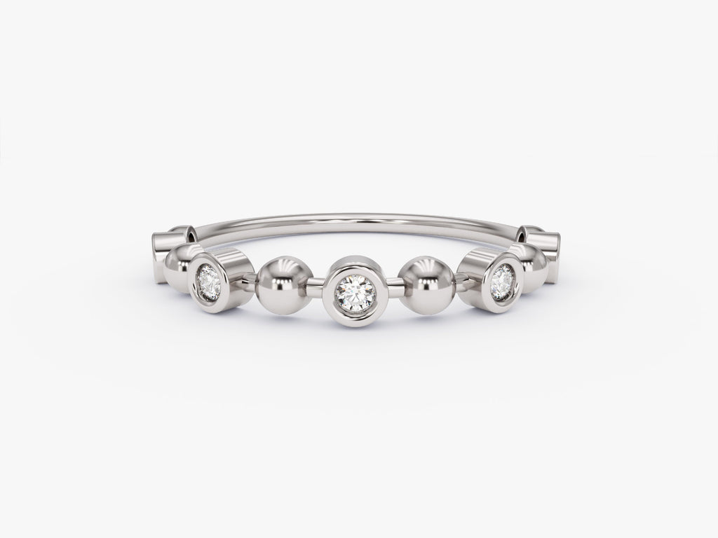 Round Diamond Bezel Engagement Ring For Women