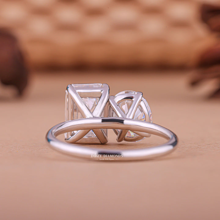 Designer lab-grown diamond ring purchase, White gold lab-grown diamond engagement ring, Elegant lab-grown diamond ring for bride, 