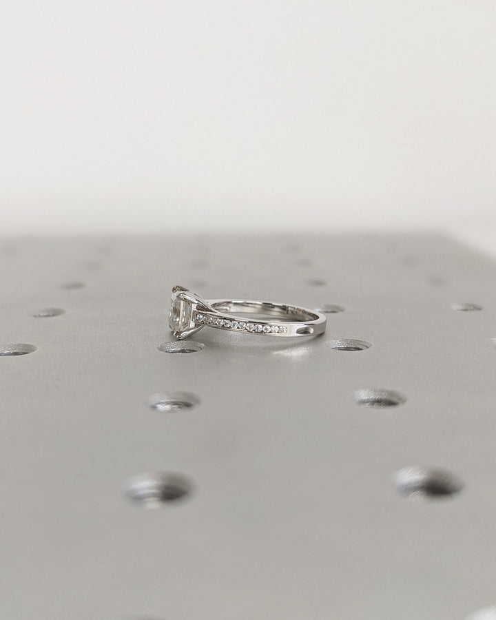 Sustainable lab grown diamond engagement ring for her
