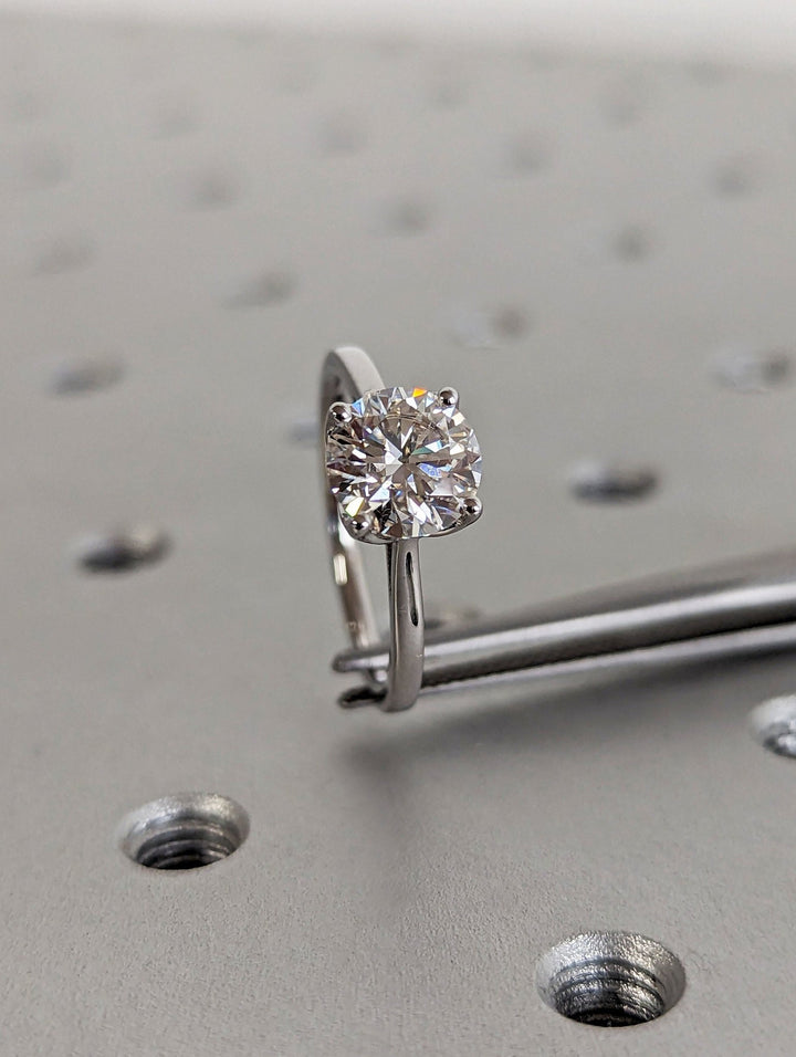 Sustainable lab grown diamond engagement ring for her