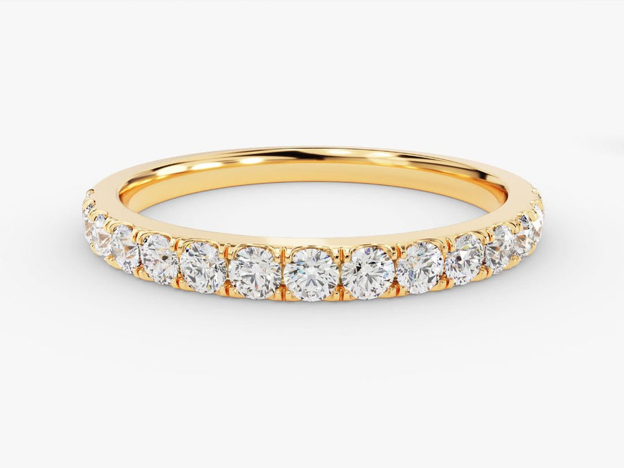 0.45CT Round Cut CVD EF/VVS Eternity Diamond Wedding Band Minimalist Wedding Ring - Doozy Diamonds