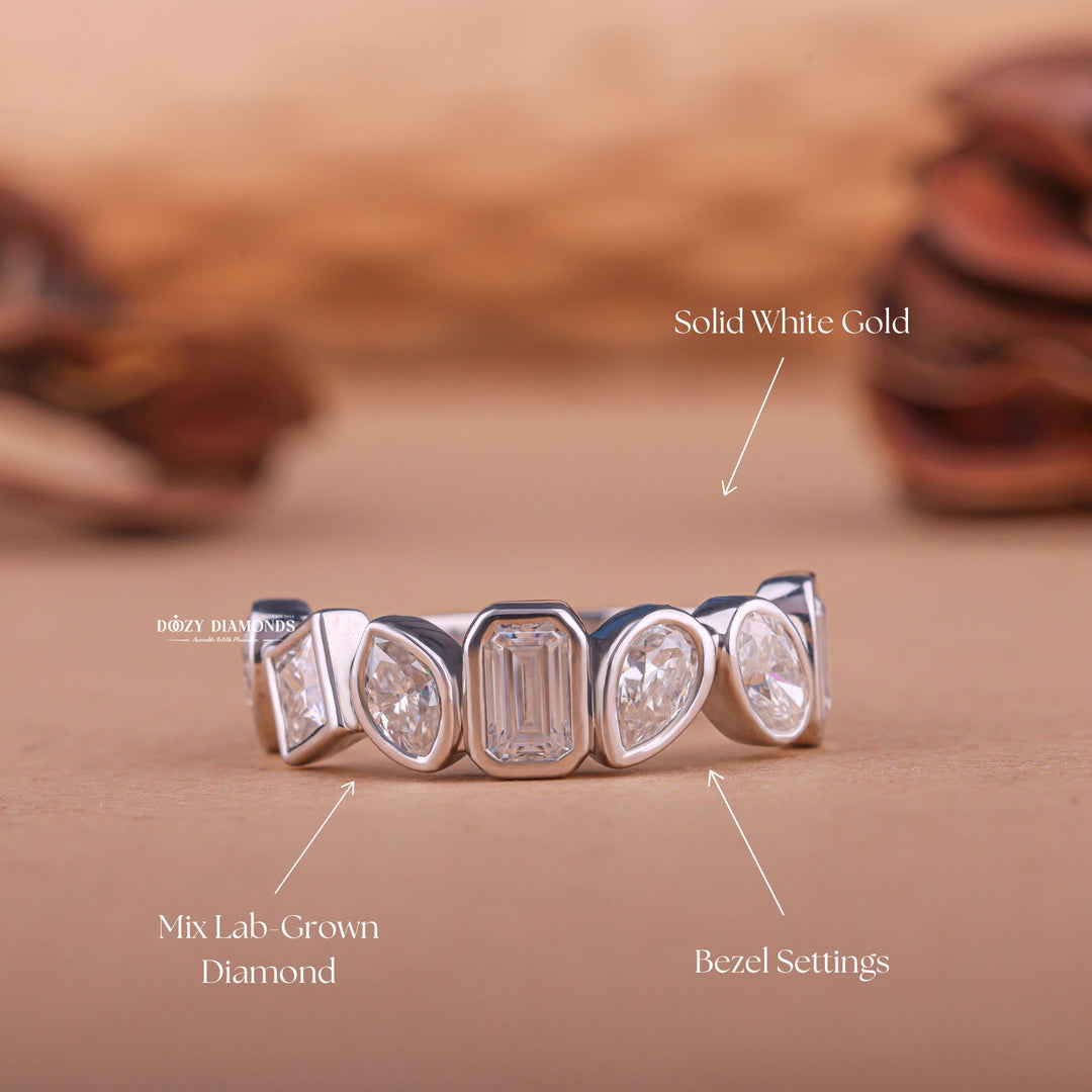 Yellow gold diamond wedding band, Rose gold diamond wedding band, Two-tone diamond wedding band, Certified diamond wedding band, Handcrafted diamond wedding band, 