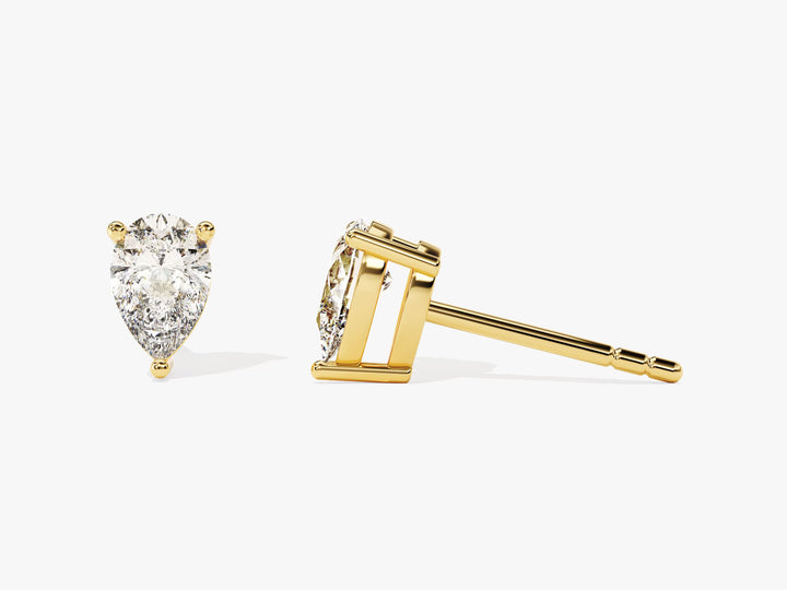 Pear Cut Moissanite Solitaire Diamond Earrings For Women
