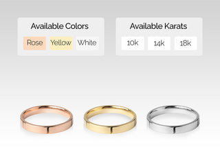 3.0mm Classic Dome Wedding Band Minimalist Wedding Ring