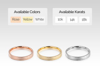 3.0mm Flat Wedding Band with Ice Matte Finish