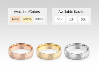 5.0mm Ice Matte Finish Flat Wedding Band For Women