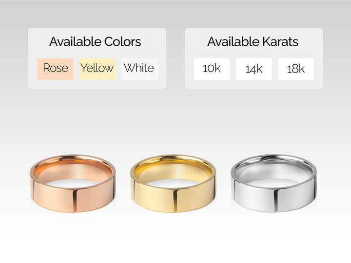 6.0mm Classic Flat Wedding Band For Women