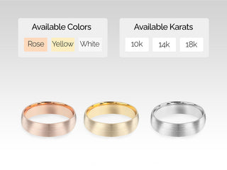 5.0mm Matte Brushed Classic Dome Wedding Band