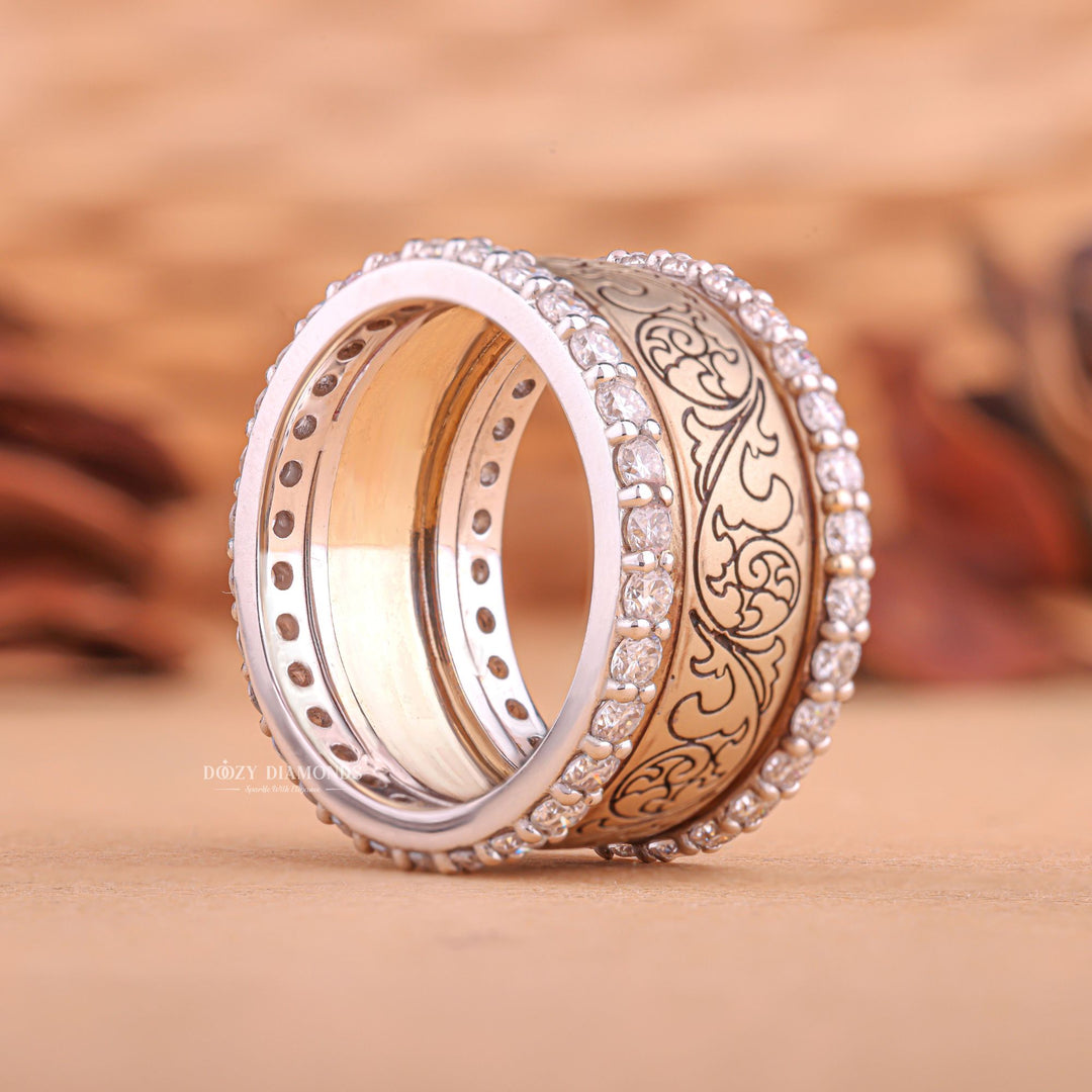 custom milgrain diamond rings for sale, best milgrain diamond rings for weddings, unique milgrain ring designs with diamonds, milgrain diamond ring with antique details, 