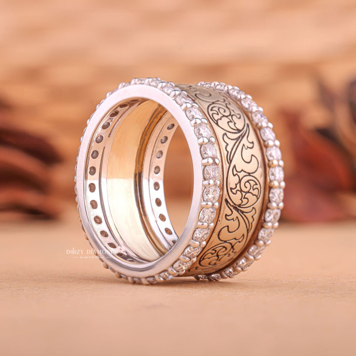 custom milgrain diamond rings for sale, best milgrain diamond rings for weddings, unique milgrain ring designs with diamonds, milgrain diamond ring with antique details, 