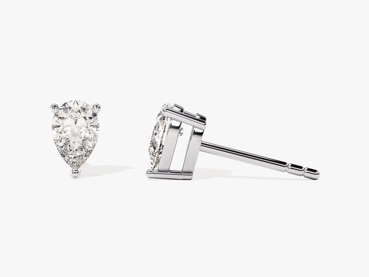 Pear Cut Moissanite Solitaire Diamond Earrings For Women