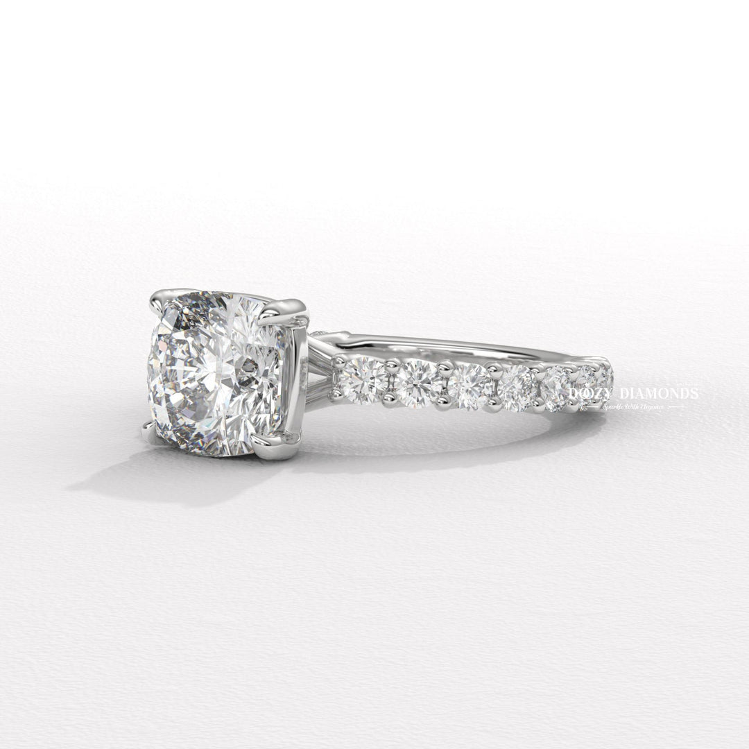 minimalist engagement ring, delicate diamond ring, stackable bridal ring, wedding band set, bridal set jewelry, certified diamond ring, near colorless diamond ring, VS clarity diamond ring,