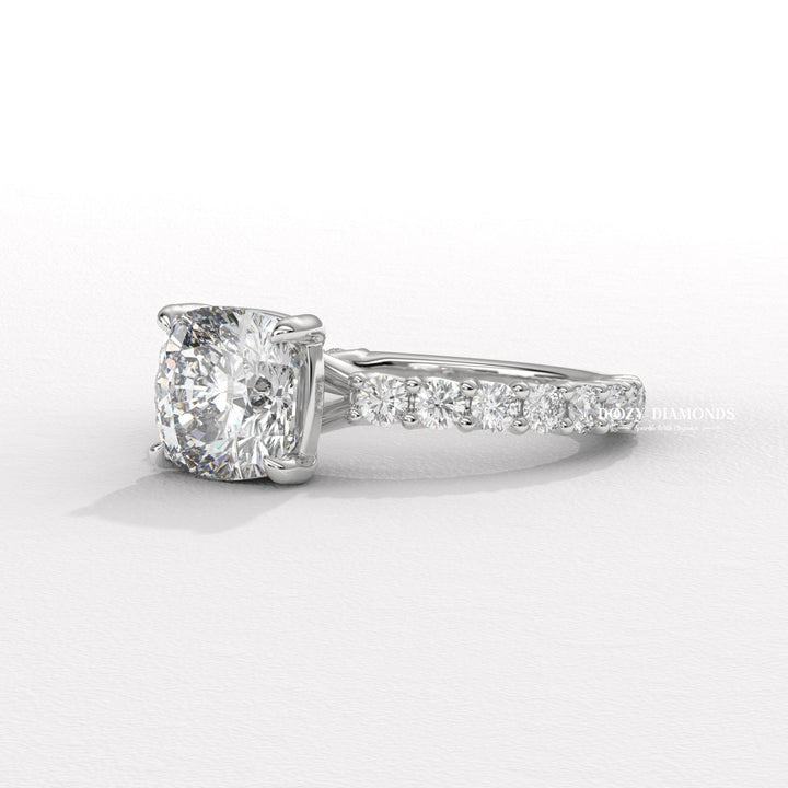 minimalist engagement ring, delicate diamond ring, stackable bridal ring, wedding band set, bridal set jewelry, certified diamond ring, near colorless diamond ring, VS clarity diamond ring,