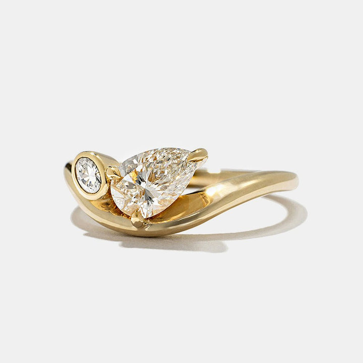 signature engagement ring, modern bridal ring, unique bridal ring, luxury wedding ring, minimalist engagement ring, custom engagement ring,
