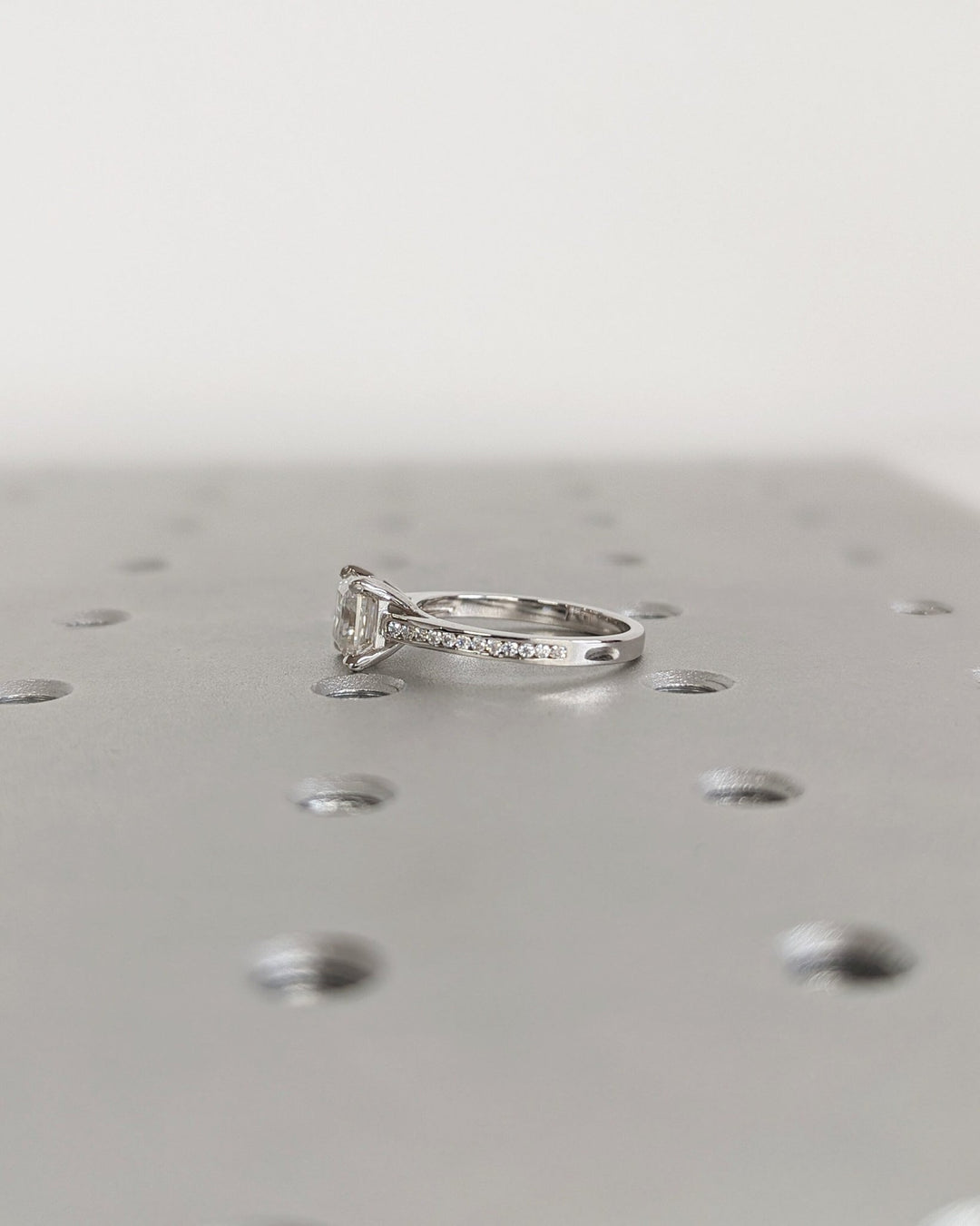 asscher cut designer ring,