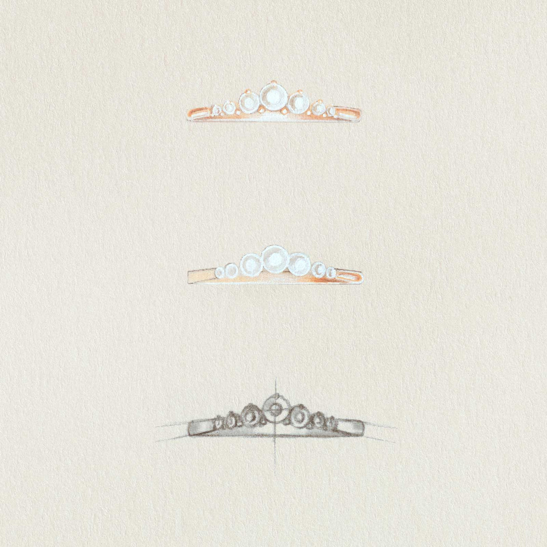 round-shaped-moissanite-seven-stones-wedding-band
