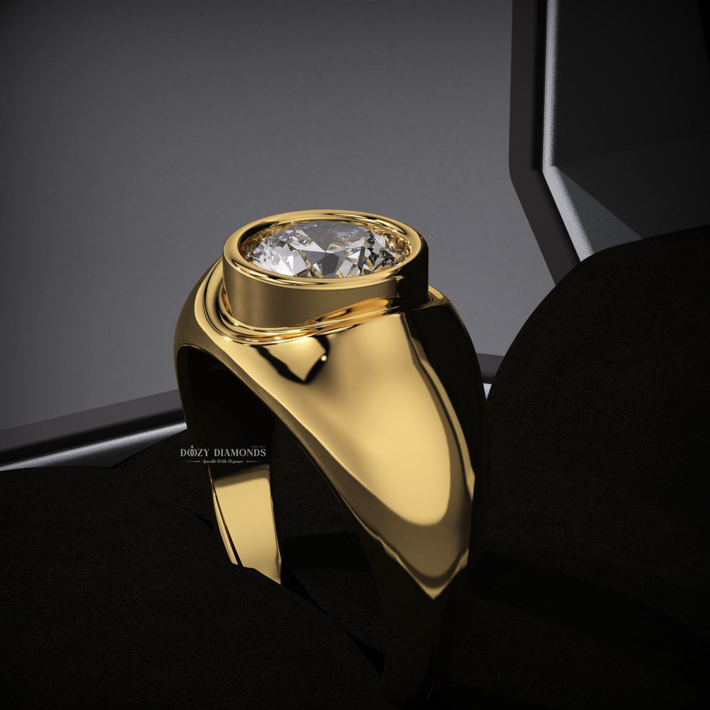 bezel set diamond ring
sustainable engagement ring
eco friendly diamond ring
round diamond dome ring
ethical diamond ring