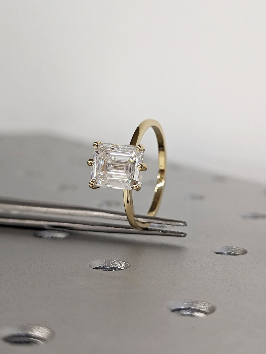 Lab created diamond solitaire proposal ring
