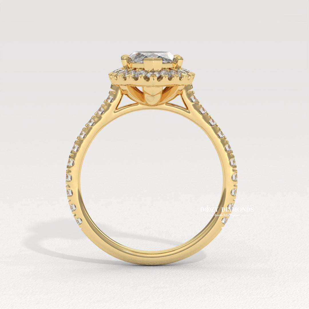 Marquise Cut Diamond Engagement Ring, Lab Created Diamond Ring
