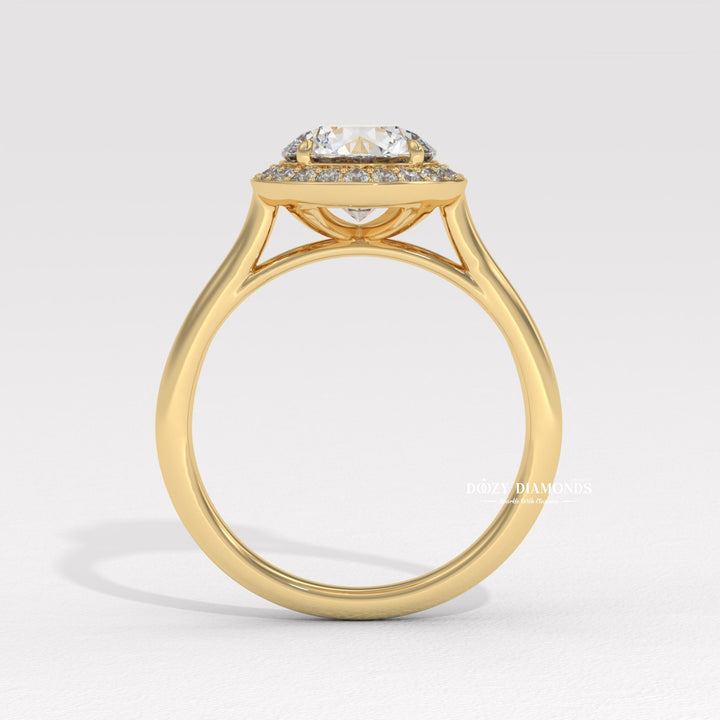 bridal engagement ring, women's diamond ring, round brilliant bridal ring, fine jewelry ring, elegant engagement ring, proposal ring for her, wedding ring for women, luxury bridal ring,