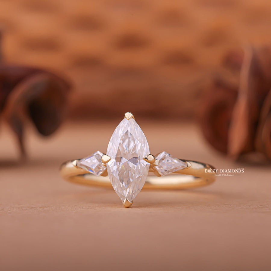 marquise lab grown engagement ring, marquise lab diamond engagement ring, lab grown wedding ring, lab diamond wedding ring, premium lab grown jewelry, sustainable diamond ring,