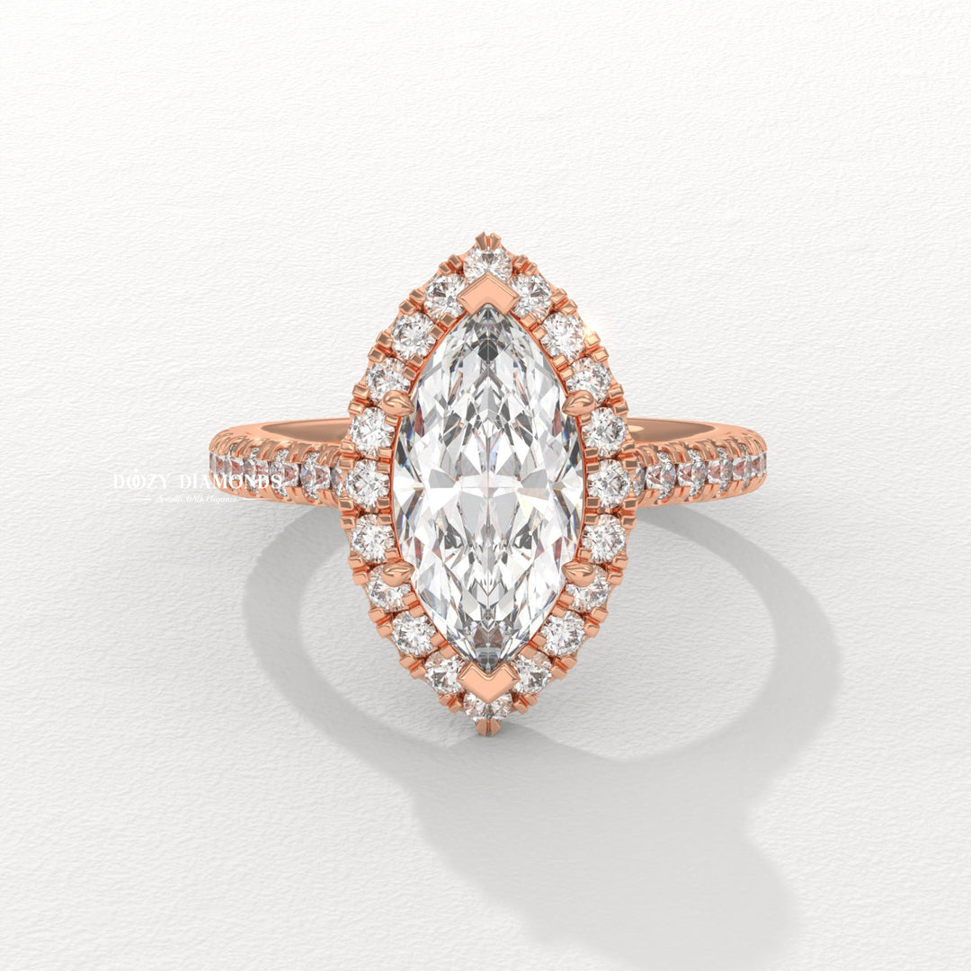 engagement jewelry, marquise center stone ring, handcrafted diamond ring, premium diamond ring, eco friendly diamond ring, classic engagement ring, timeless diamond ring, diamond wedding ring, certified lab diamond ring,