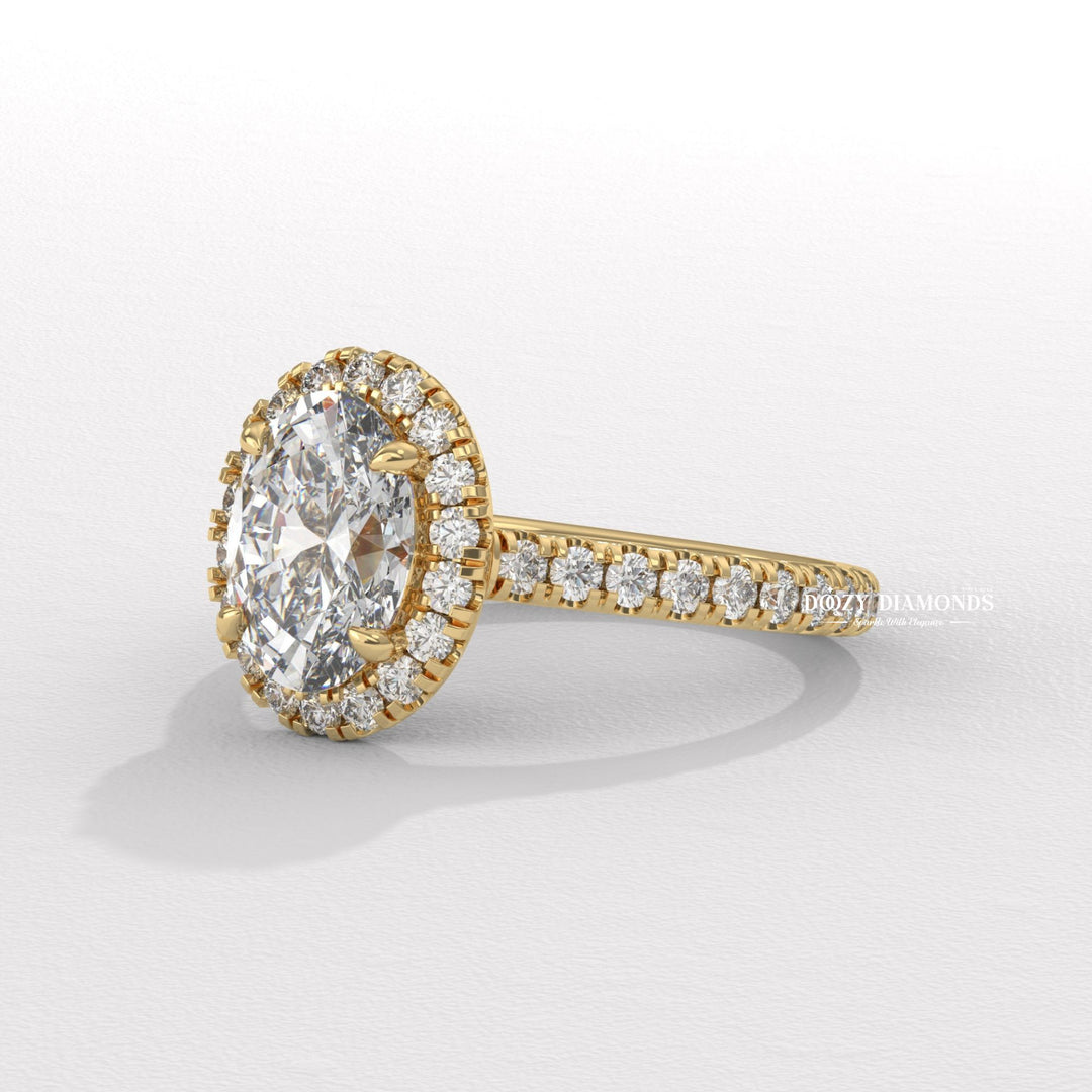 oval halo bridal ring, modern engagement ring, engagement gift for her, bridal ring set, oval halo diamond ring, elegant bridal jewelry, diamond ring for women, luxury wedding ring,