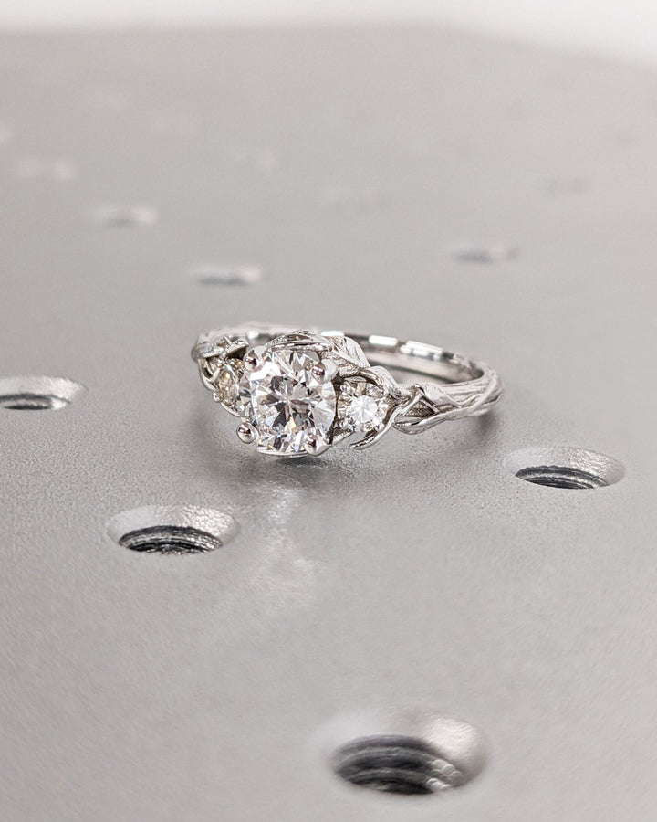 round shaped bridal ring,