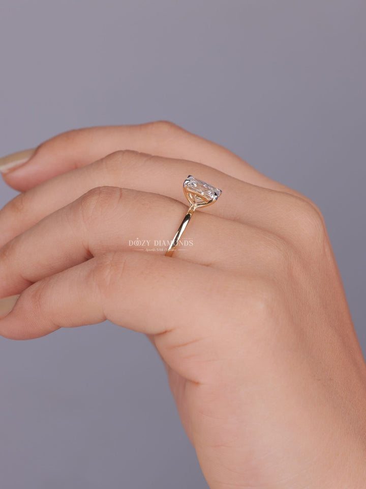 0.75ct - 2.0ct Radiant F - VS1 Solitaire Lab Grown Diamond Engagement Ring - Doozy Diamonds