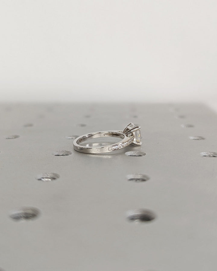 asscher cut luxury engagement ring