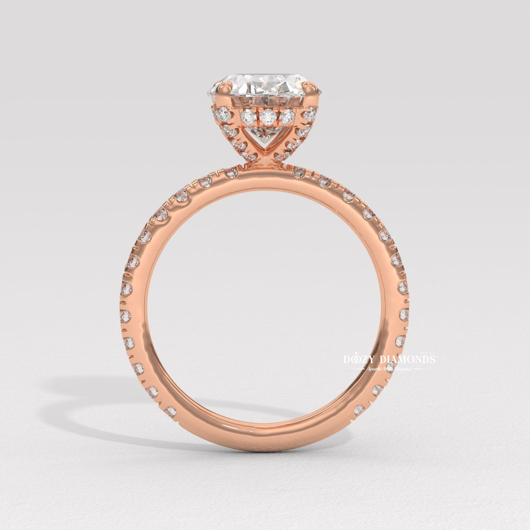certified diamond ring, near colorless diamond ring, VS clarity diamond ring, brilliant sparkle ring, hidden halo bridal ring, oval wedding ring, diamond wedding ring, engagement ring gift, luxury bridal jewelry,