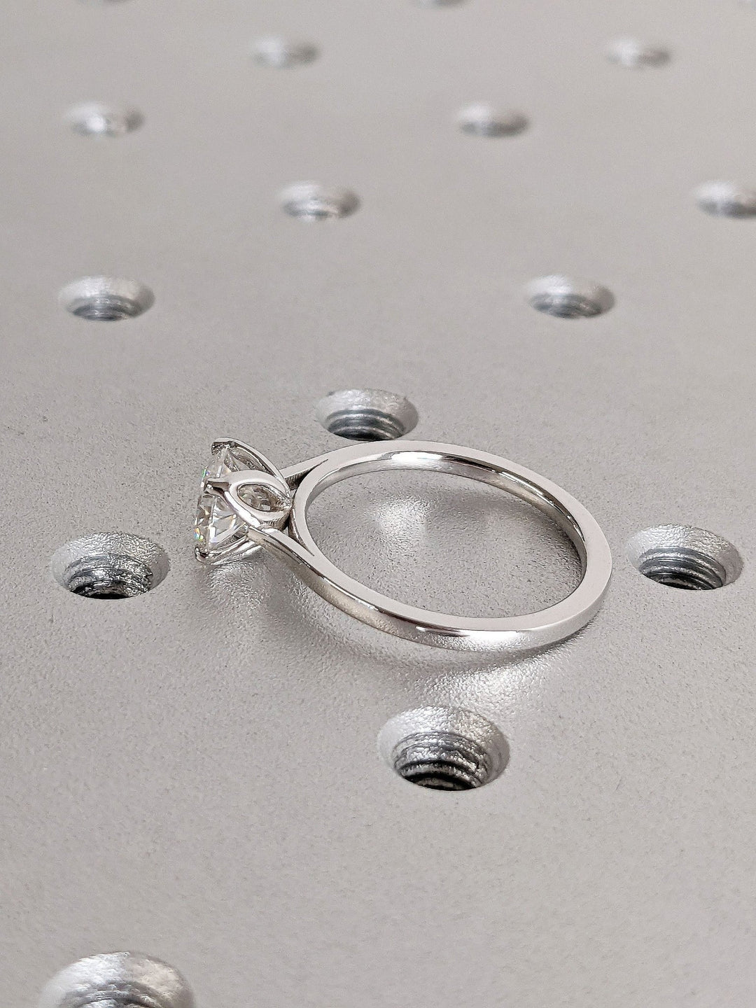 round lab created diamond ring