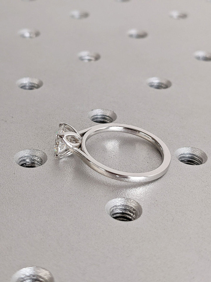 round lab created diamond ring