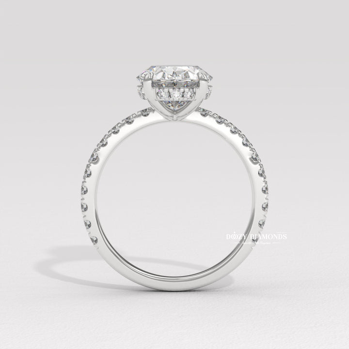 oval center stone ring, oval shape diamond ring, elongated diamond ring, engagement jewelry, bridal accessories, luxury bridal ring, handcrafted engagement ring, fine diamond jewelry